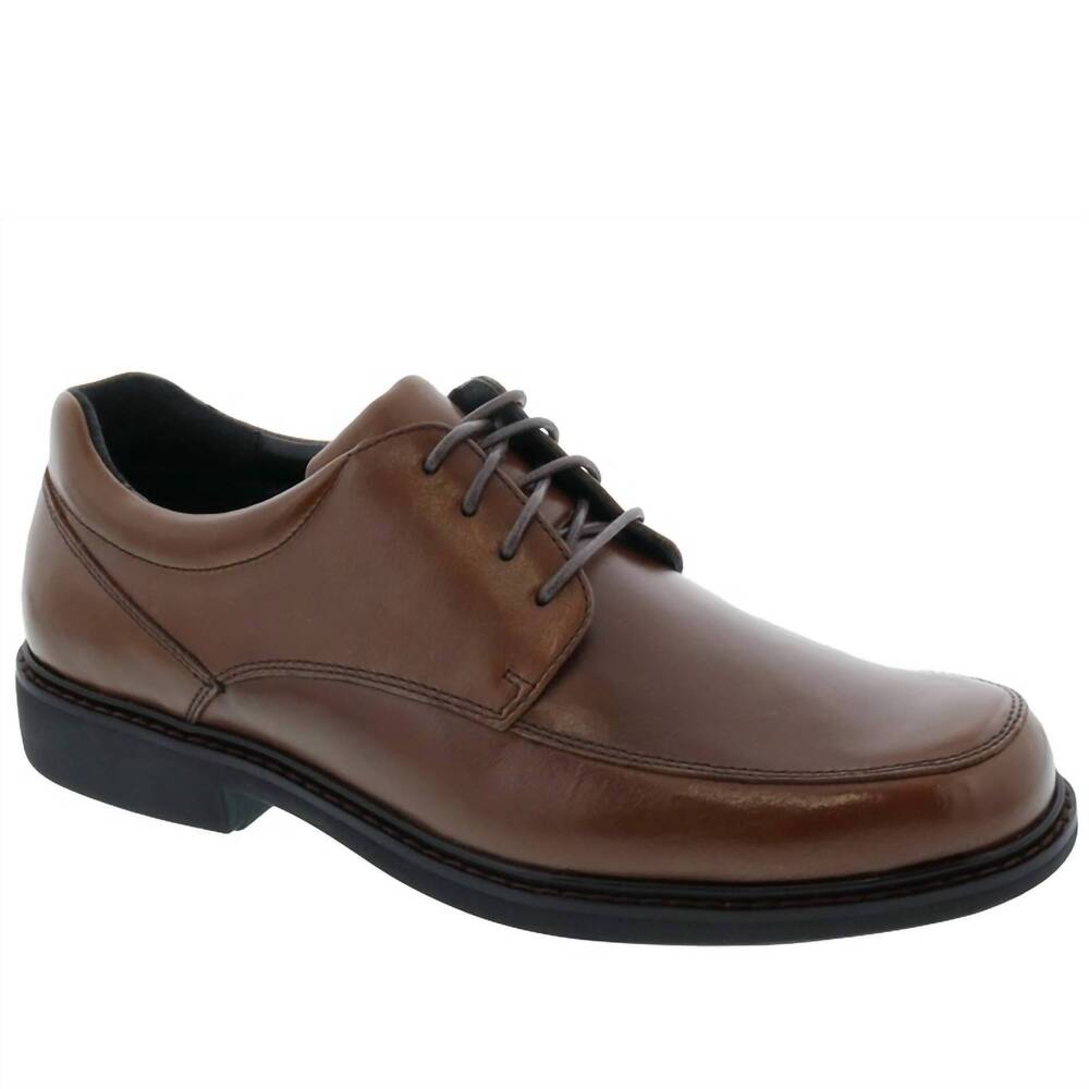 NEW DREW men's park comfort dress shoes in brown leather
